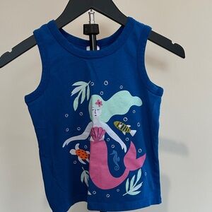 Hanna Andersson Blue Tank Top with Mermaid Design